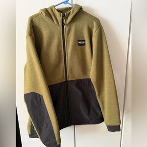 Burton Army Green and Black Fleece Jacket